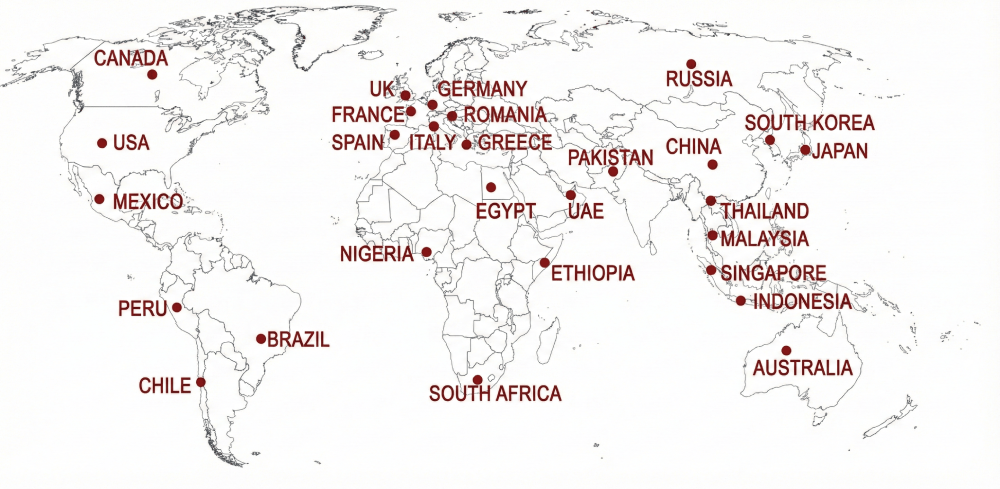 Overseas Map with Exhibition Grounds